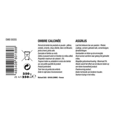 Poudre Pigmentaire Ombre Calcinée 250g – Richard, Teinte Brûlée Pour Décoration Intense