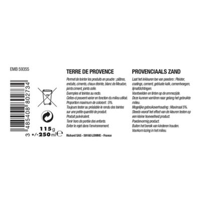 Pigment en poudre La malle aux couleurs terre de Provence 250ml