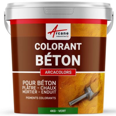 Pigments Colorants Premium pour enduit, béton, mortier, chaux, platre - ARCACOLORS Vert - 4 kg - ARCANE INDUSTRIES