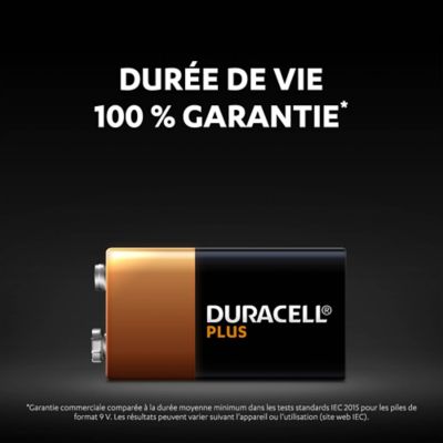 Pile alcaline 9V (PP3) Duracell Plus