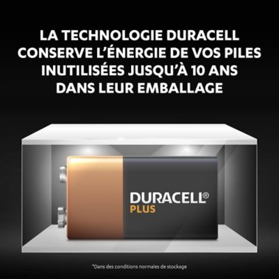 Pile alcaline 9V (PP3) Duracell Plus