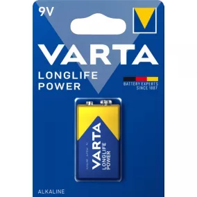 Pile alcaline 9V (PP3) Varta Long-life Power