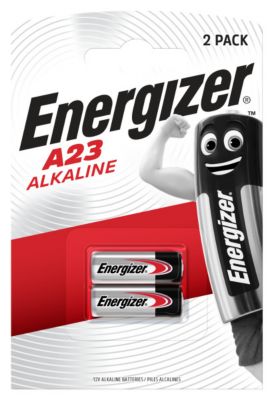 Pile alcaline A23 vendue par 2 Energizer tension 12V non rechargeables