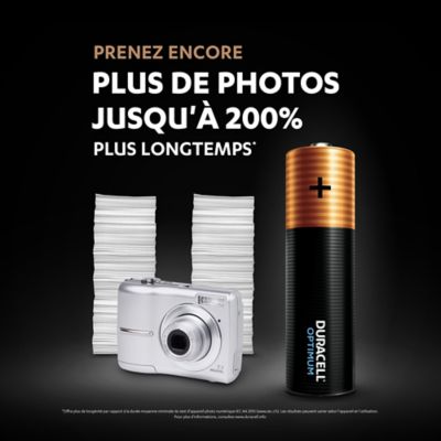 Pile alcaline AA (LR6) Duracell Optimum, lot de 8