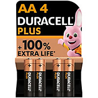 Pile alcaline AA (LR6) Duracell Plus, lot de 4