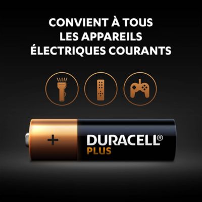 Pile alcaline AA (LR6) Duracell Plus, lot de 4