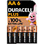 Pile alcaline AA (LR6) Duracell Plus, lot de 6