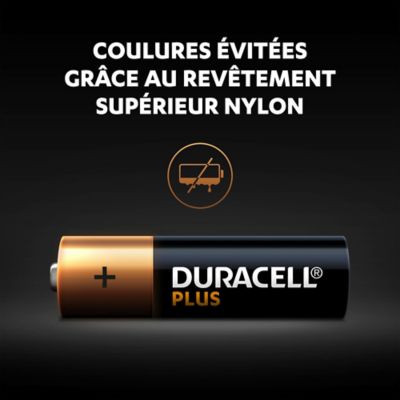 Pile alcaline AA (LR6) Duracell Plus non rechargeable, lot de 12