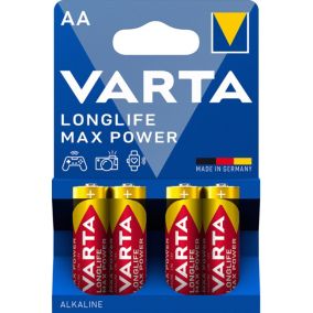 Pile alcaline AA (LR6) Varta Long-life Max Power, lot de 4