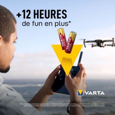 Pile alcaline AA (LR6) Varta Long-life Max Power, lot de 4