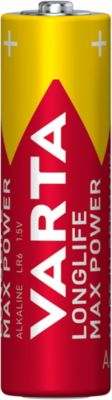 Pile alcaline AA (LR6) Varta Long-life Max Power, lot de 8