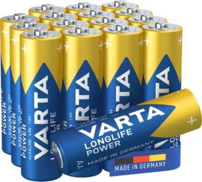 Pile alcaline AA (LR6) Varta Long-life Power, lot de 16
