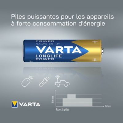 VARTA Pile alcaline 'LONGLIFE Power' BIG BOX, Mignon (AA) - Achat/Vente  VARTA 3060737