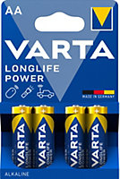 Pile alcaline AA (LR6) Varta Long-life Power, lot de 4