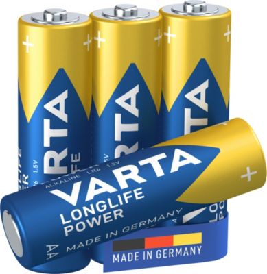 Pile alcaline AA (LR6) Varta Long-life Power, lot de 4
