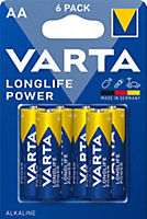 Pile alcaline AA (LR6) Varta Long-life Power, lot de 6
