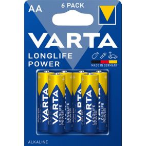 Pile alcaline AA (LR6) Varta Long-life Power, lot de 6