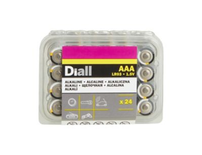 Pile alcaline AAA (LR03) Diall, lot de 24