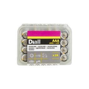 Pile alcaline AAA (LR03) Diall, lot de 24
