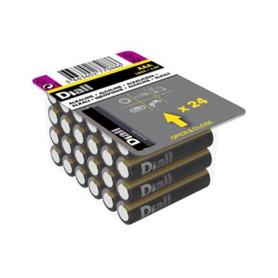 Pile alcaline AAA (LR03) Diall non rechargeable, lot de 24
