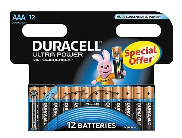 Duracell Lot de 2 piles rechargeables AAA (LR03)