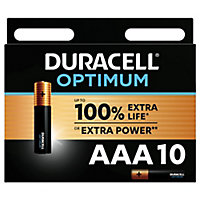 Pile alcaline AAA (LR03) Duracell Optimum, lot de 10