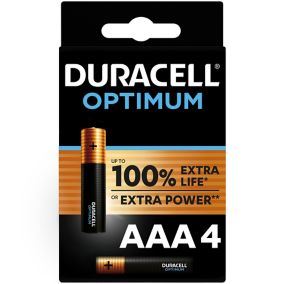 Pile alcaline AAA (LR03) Duracell Optimum, lot de 4