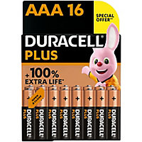 Pile alcaline AAA (LR03) Duracell Plus, lot de 16