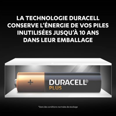 Pile alcaline AAA (LR03) Duracell Plus, lot de 4
