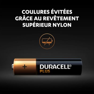 Pile alcaline AAA (LR03) Duracell Plus, lot de 4