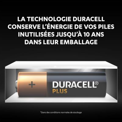Pile alcaline AAA (LR03) Duracell Plus non rechargeable, lot de 12