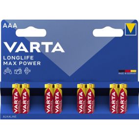 Pile alcaline AAA (LR03) Varta Long-life Max Power, lot de 8