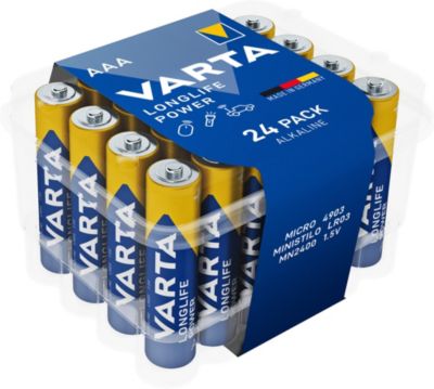 VARTA Piles Micro AAA / AM-4 / LR 03, 1,5V, pack de 24 - SECOMP France