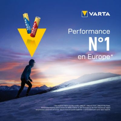 Pile alcaline AAA (LR03) Varta Long-life Power, lot de 24