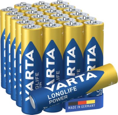 Pile alcaline AAA (LR03) Varta Long-life Power, lot de 24