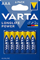 Pile alcaline AAA (LR03) Varta Long-life Power, lot de 6