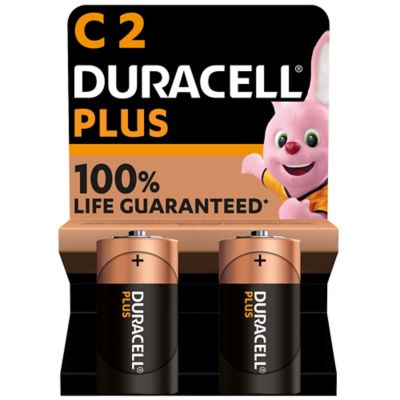 Pile alcaline C (LR14) Duracell Plus, lot de 2