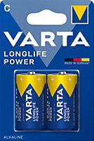 Pile alcaline C (LR14) Varta Long-life Power D, lot de 2