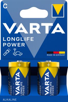 Pile alcaline C LR14 Varta Longlife Power, lot de 2