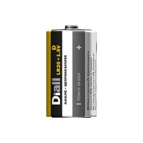 Pile alcaline Diall D - LR20- Pack de 2