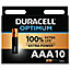 Pile alcaline Duracell Optimum LR3, lot de 10