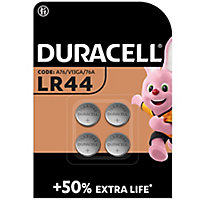 Pile alcaline LR44 Duracell, lot de 4