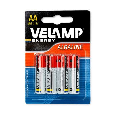 Pile alcaline, LR6 AA, 1,5 V - blister de 4