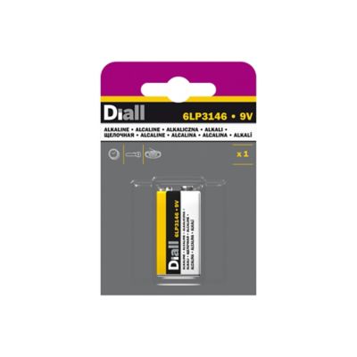 Pile alcaline PP3 (6LR51) Diall, lot de 1
