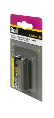 Pile alcaline PP3 (6LR51) Diall, lot de 1