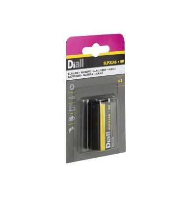 Pile alcaline PP3 (6LR51) Diall, lot de 1