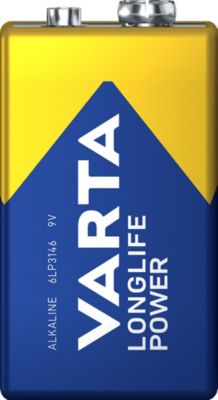 Pile alcaline Varta Long-life Power 9V - PP3, lot de 2