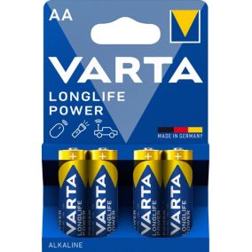 Pile alcaline Varta Long-life Power AA - LR6, lot de 4