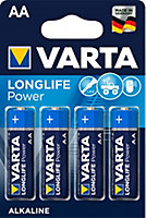 Pile alcaline Varta Long life Power LR06 AA, lot de 4