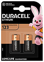 Pile au lithium CR123 Duracell, lot de 2